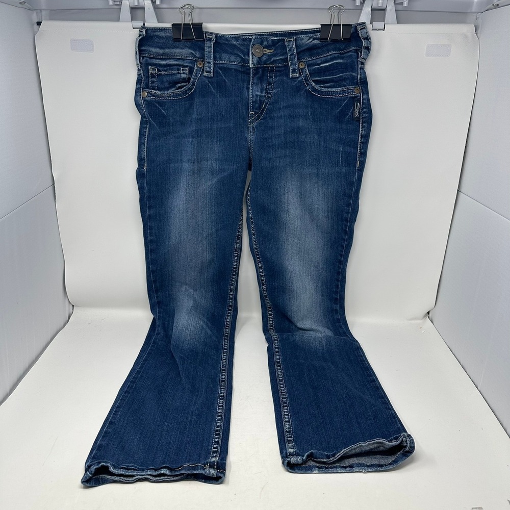 Silver Jeans Co. Jeans Women W28 L30 Blue Suki Mid Straight Super Stretch